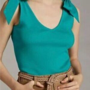Maeve  Anthropology Teal Sleeveless Women's Top size Large